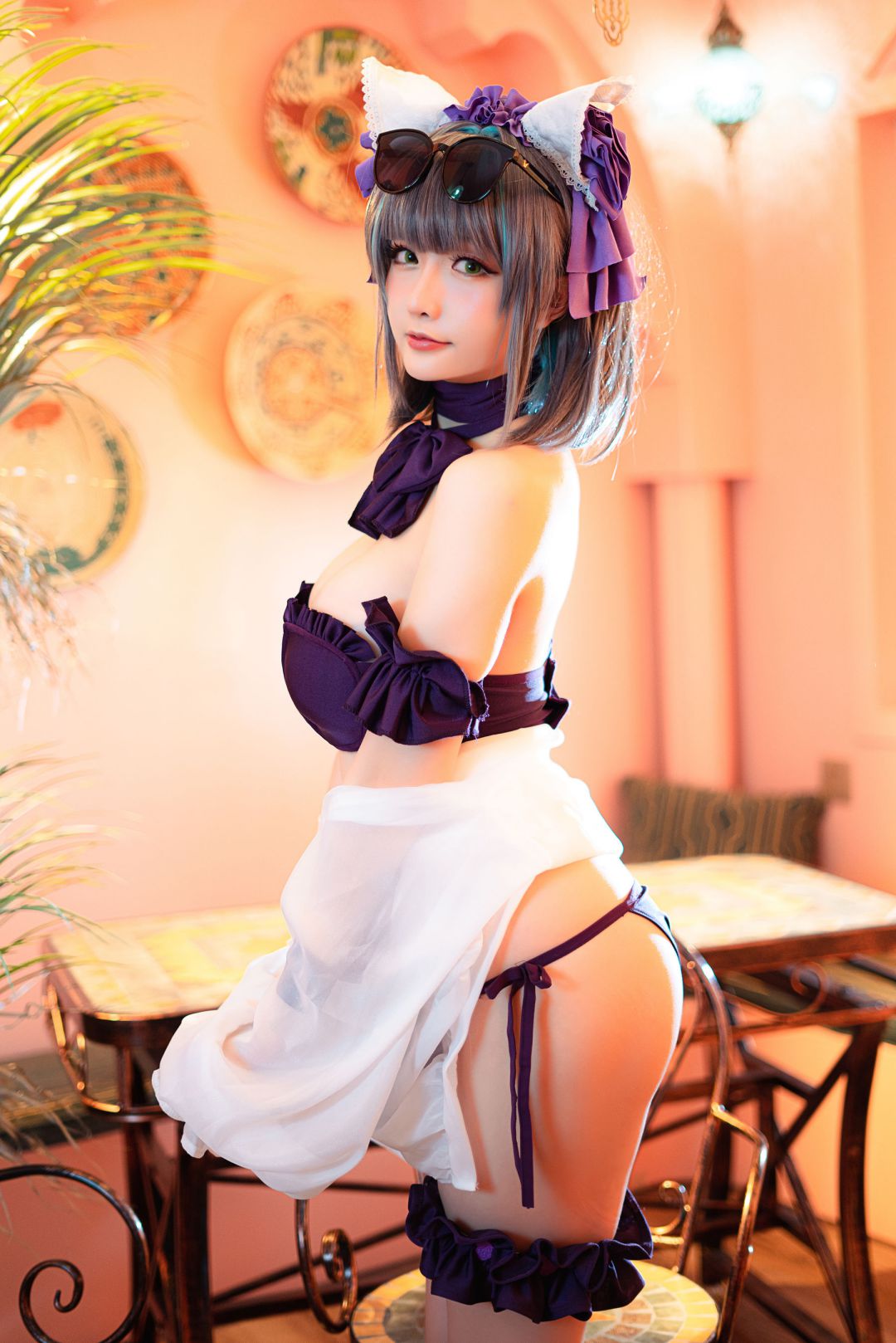 [COS写真]星之迟迟–R-Maid《柴郡泳装》插图7